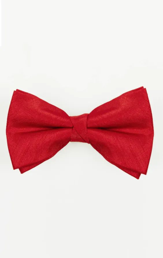 Crimson Red Dupion Bow Tie Crimson Red Dupion Bow Tie