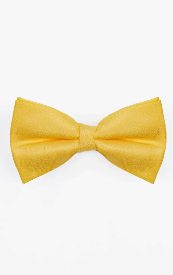 Yellow Dupion Bow Tie