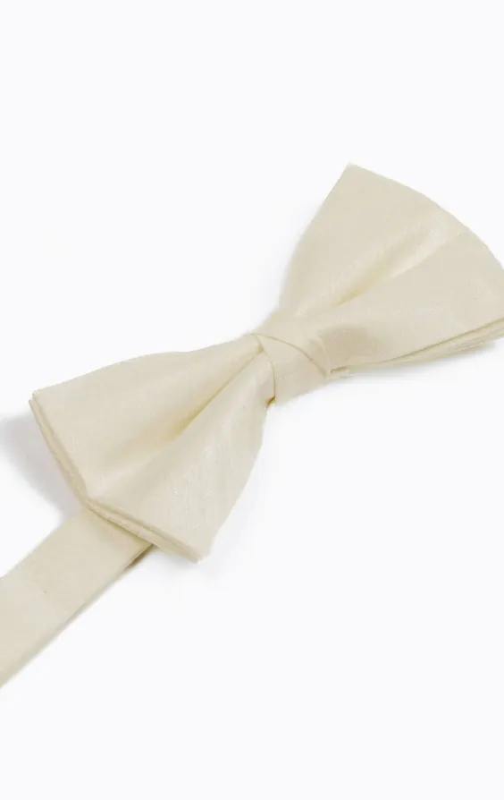 Ivory Dupion Bow Tie - photo 1