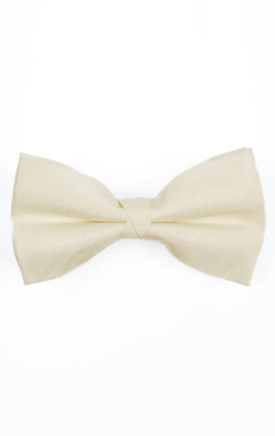 Ivory Dupion Bow Tie