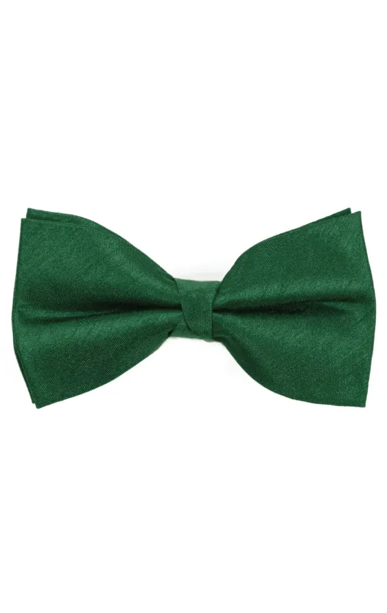 Racing Green Dupion Bow Tie