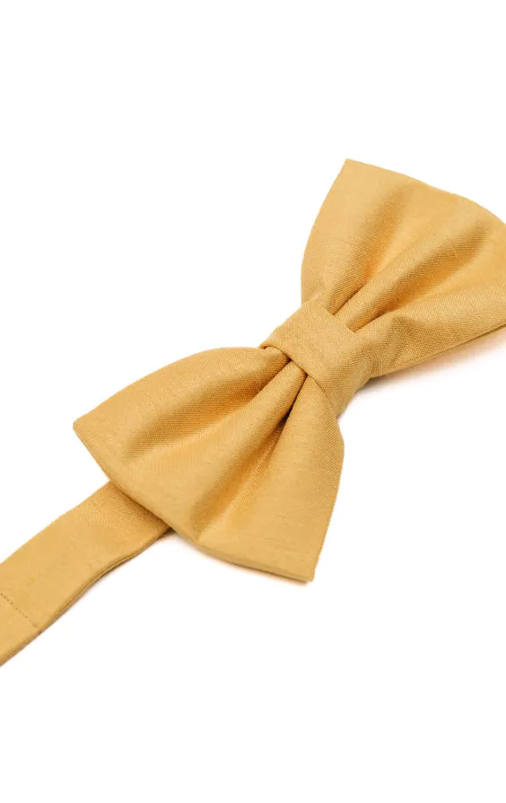 Dark Gold Dupion Bow Tie - photo 1