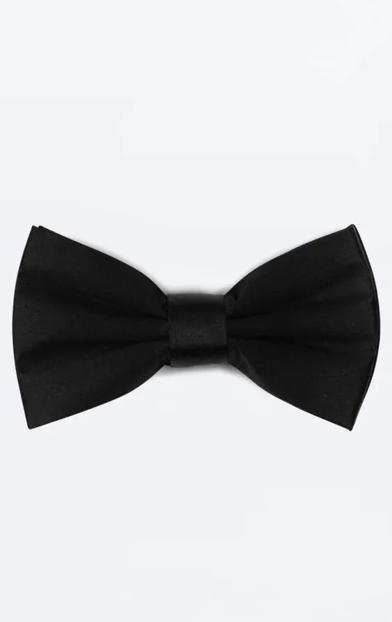 Black Silk Bow Tie (Pre-Tied & Self-Tie)