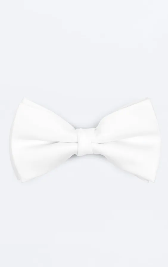 White Bow Tie (Pre-Tied and Self-Tie) White Bow Tie (Pre-Tied and Self-Tie)