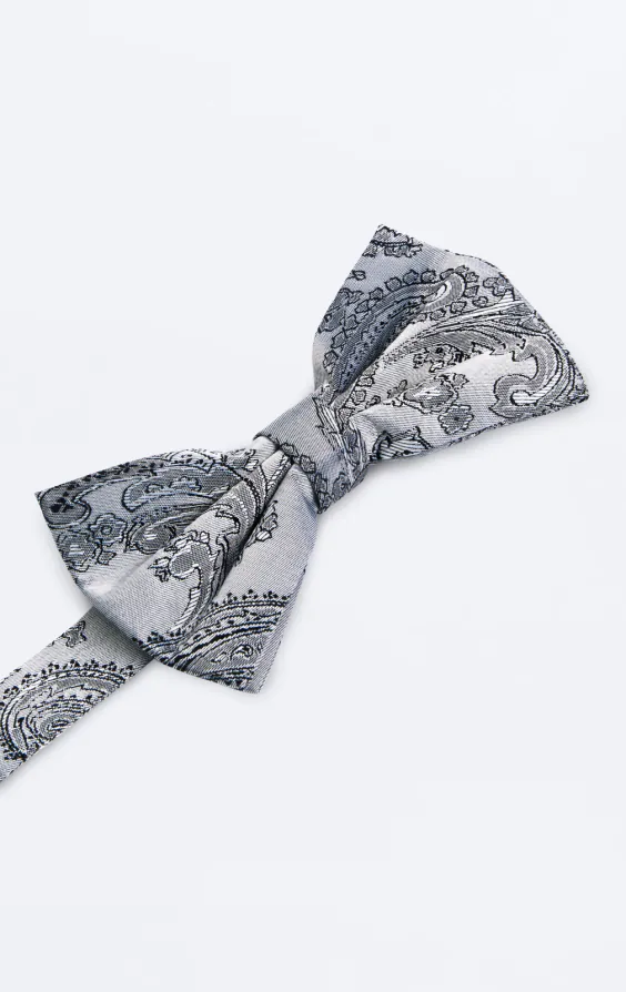 Grey Paisley Bow Tie - photo 1