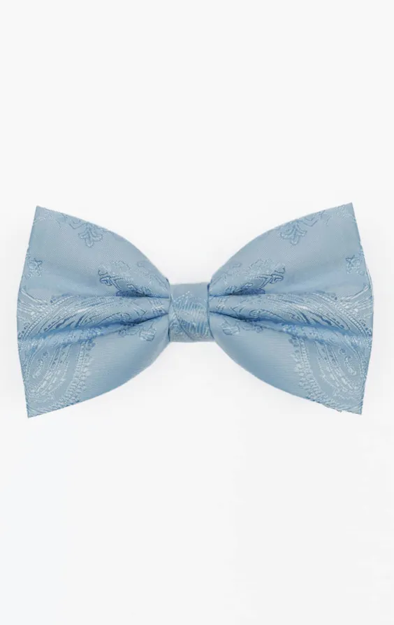 Light Blue Paisley Bow Tie Light Blue Paisley Bow Tie