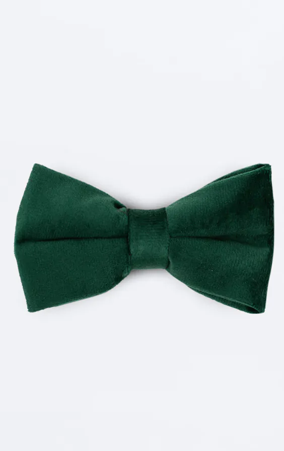 Dark Green Velvet Bow Tie