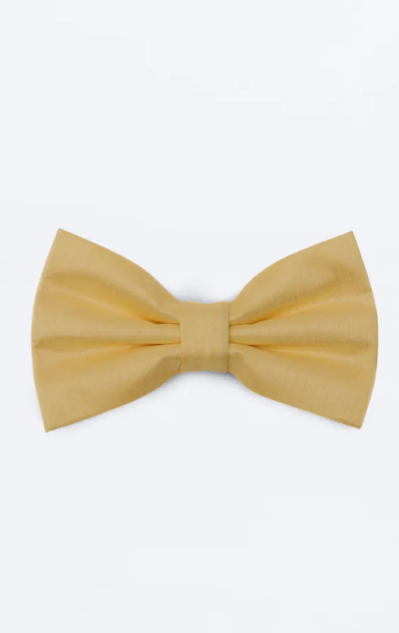 Pale Yellow Dupion Bow Tie Pale Yellow Dupion Bow Tie
