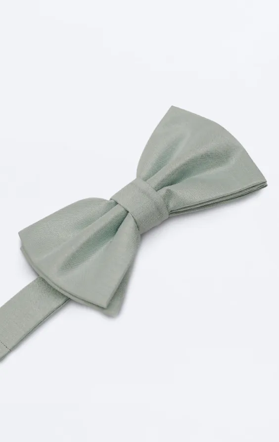 Light Green Dupion Bow Tie - photo 1