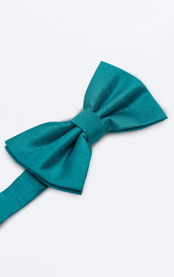 Turquoise Dupion Bow Tie - photo 1 Turquoise Dupion Bow Tie - photo 1