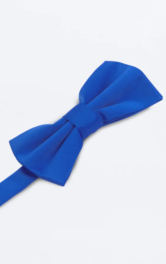 Pre-Tied Blue Poly Bow Tie - photo 1