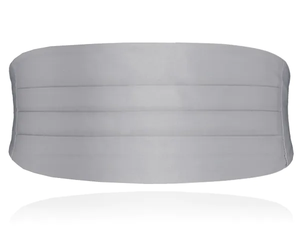 Boys Silver Cummerbund & Bow Tie Set - photo 2
