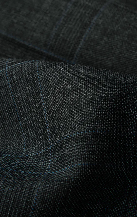 Charcoal Windowpane Check 3 Piece Suit thumbnail 9