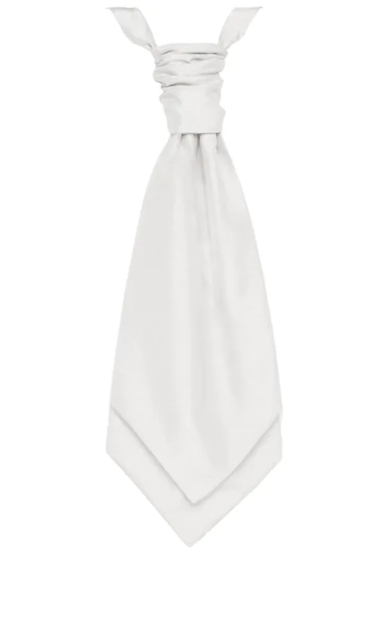 White Dupion Cravat (Pre-Tied & Hand Tied) White Dupion Cravat (Pre-Tied & Hand Tied)