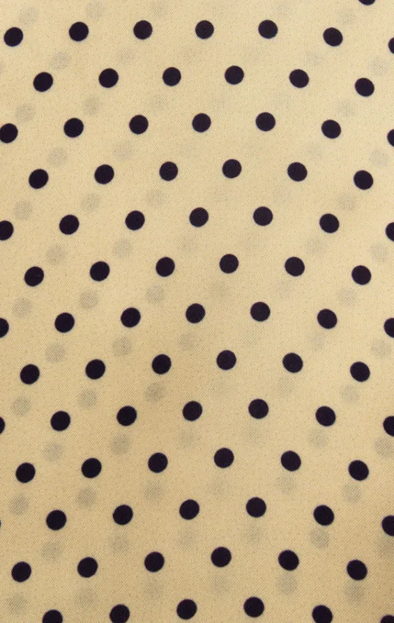 Daywear Cravat in Yellow with Blue Polka Dots - photo 1