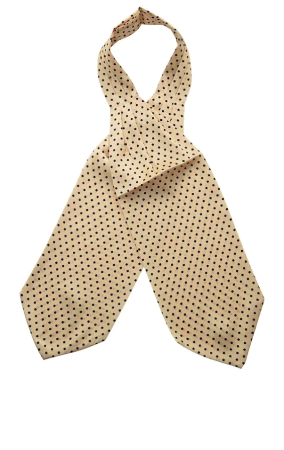 Daywear Cravat in Yellow with Blue Polka Dots - photo 2