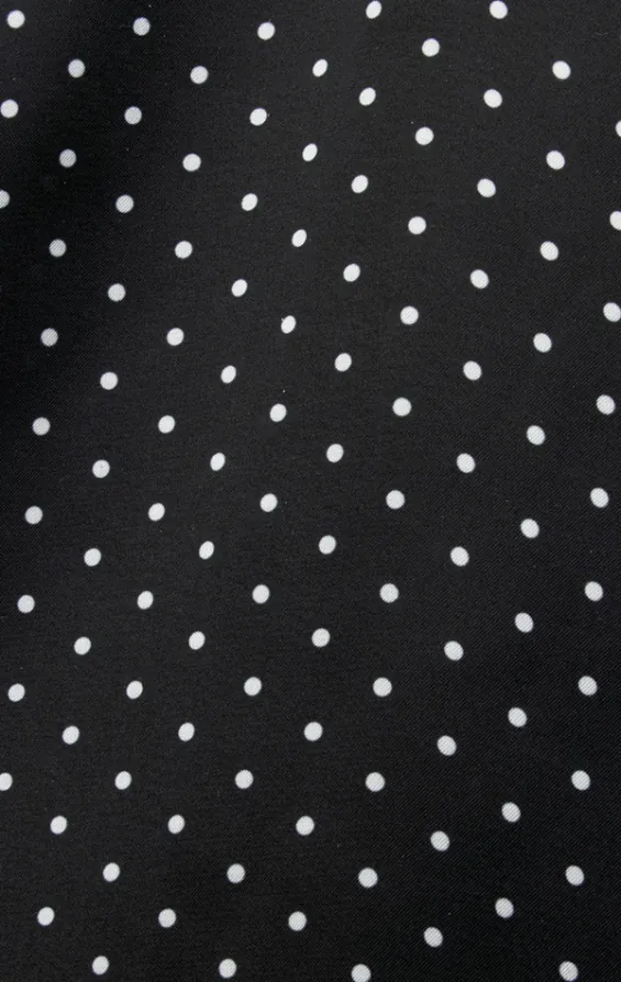 Daywear Cravat in Black with White Polka Dots - photo 1