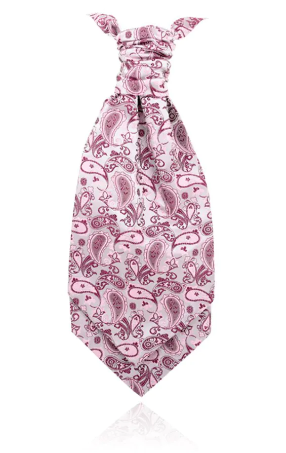 Boys Pink Paisley Silk Cravat Boys Pink Paisley Silk Cravat