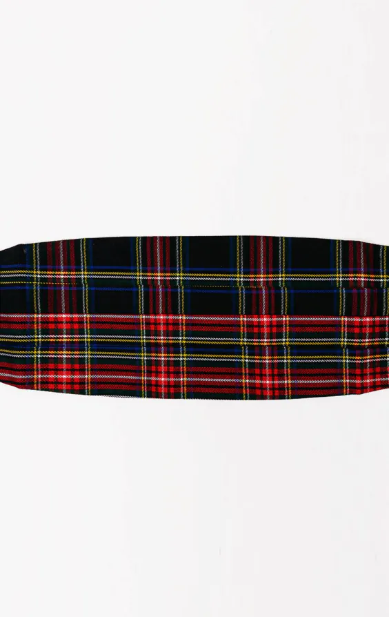 Navy Blue Tartan Cummerbund
