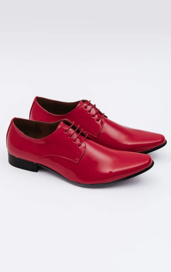 Dobell Red Patent Contemporary Dress Shoes