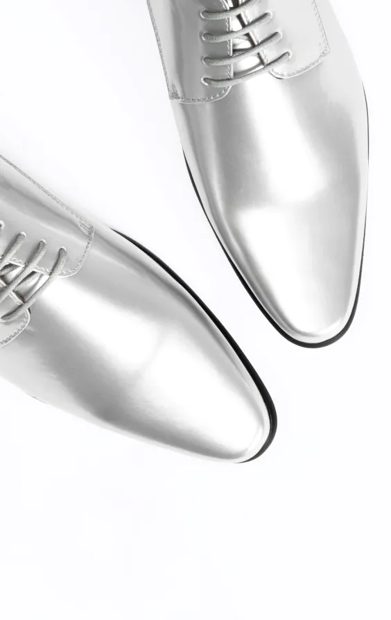 Silver Patent Contemporary Dress Shoes - photo 1 Silver Patent Contemporary Dress Shoes - photo 1