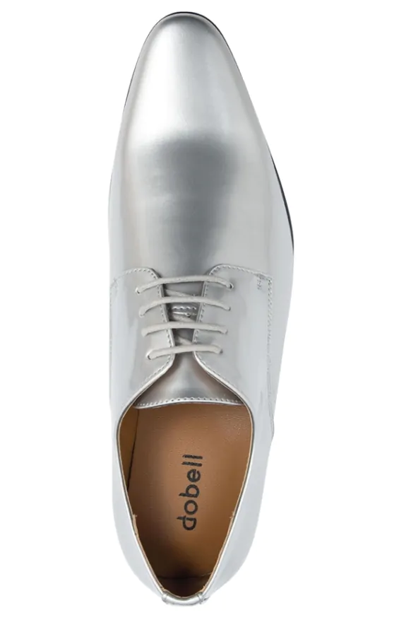 Silver patent leather shoes deals