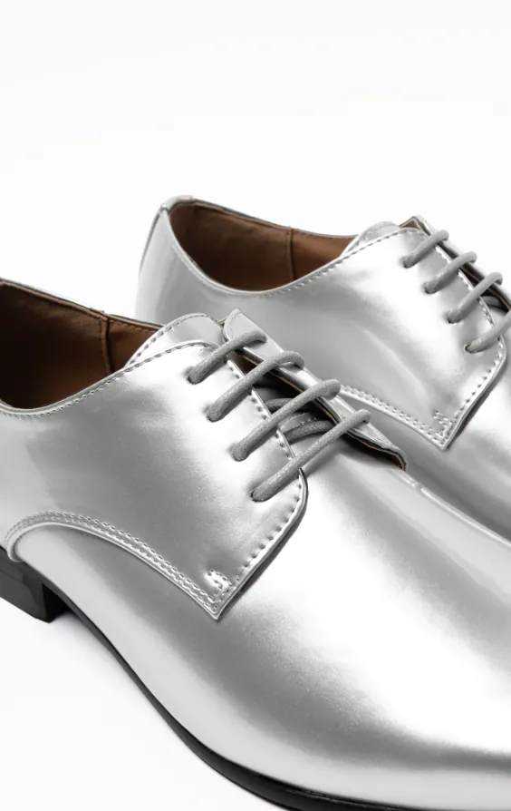 Silver Patent Contemporary Dress Shoes - photo 3 Silver Patent Contemporary Dress Shoes - photo 3