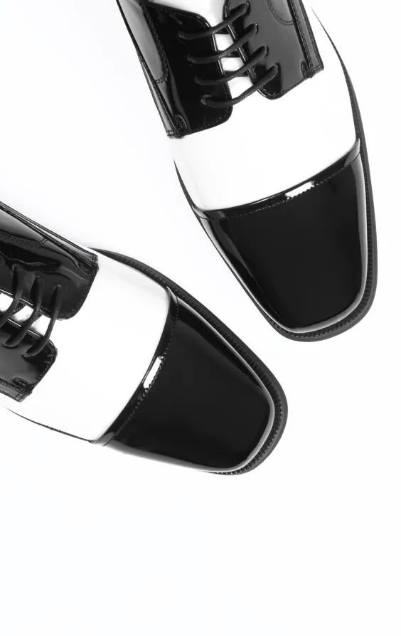 Vegas Black & White Patent Shoes - photo 1