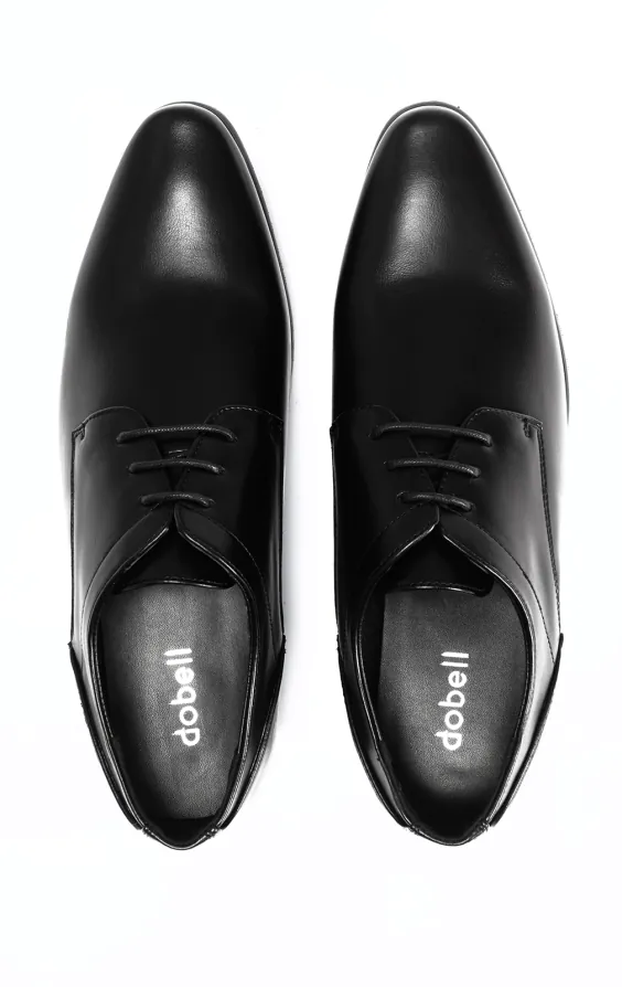 Dobell Black Plain Derby Shoes Dobell