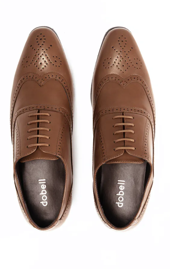 Tan Oxford Brogue Shoes - photo 2