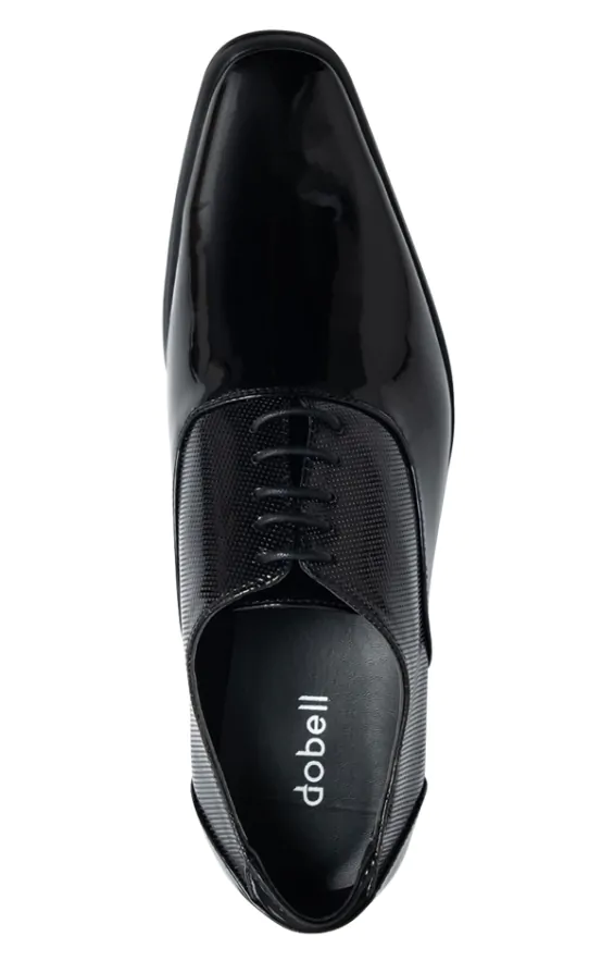 Dobell Black Contemporary Oxford Dress Shoes