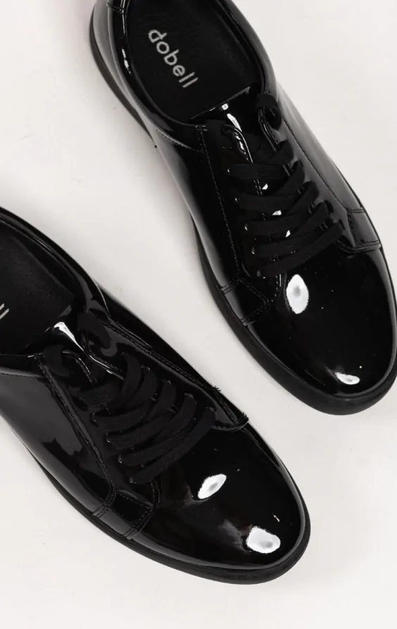 Dobell Black Patent Trainer