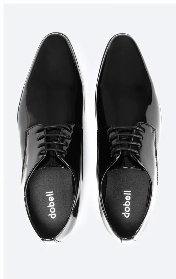 Dobell Black Patent Contemporary Dress Shoes