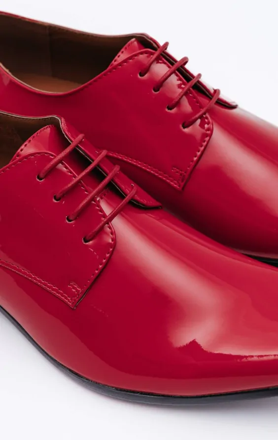 Dobell Red Patent Contemporary Dress Shoes Dobell