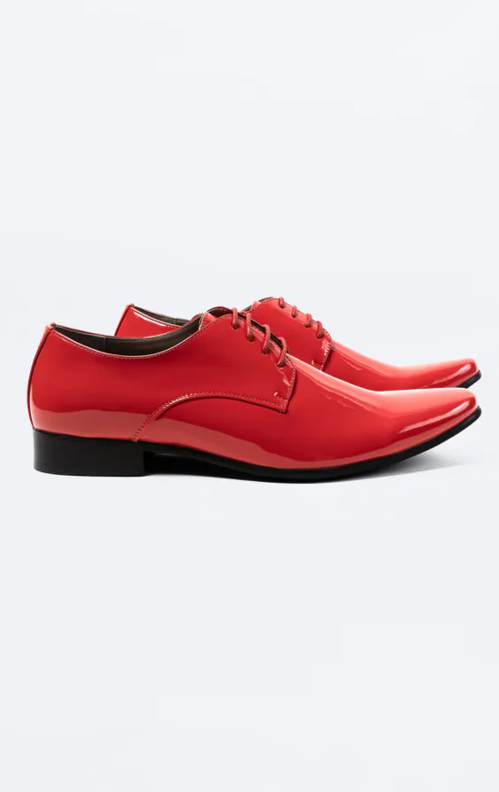 Dobell Red Patent Contemporary Dress Shoes Dobell