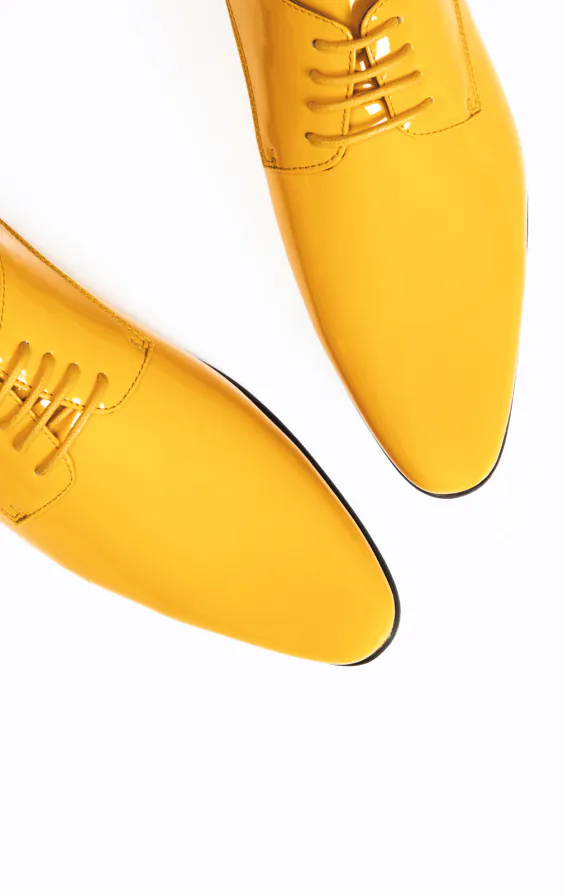 Yellow Patent Contemporary Dress Shoes - photo 1 Yellow Patent Contemporary Dress Shoes - photo 1
