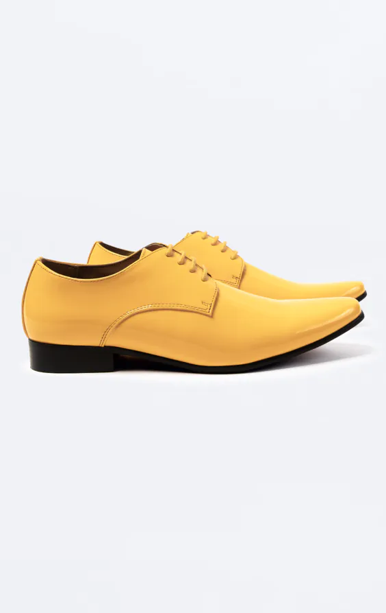 Yellow Patent Contemporary Dress Shoes Yellow Patent Contemporary Dress Shoes