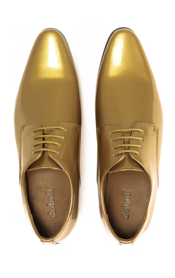 Dobell Gold Patent Contemporary Dress Shoes Dobell - Main Image