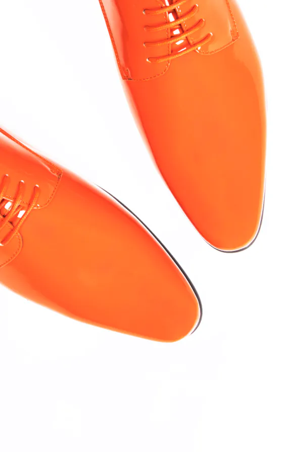 Orange Patent Contemporary Dress Shoes - photo 1