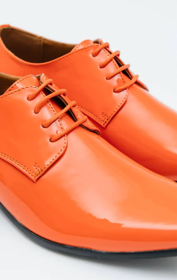 Orange evening shoes shop