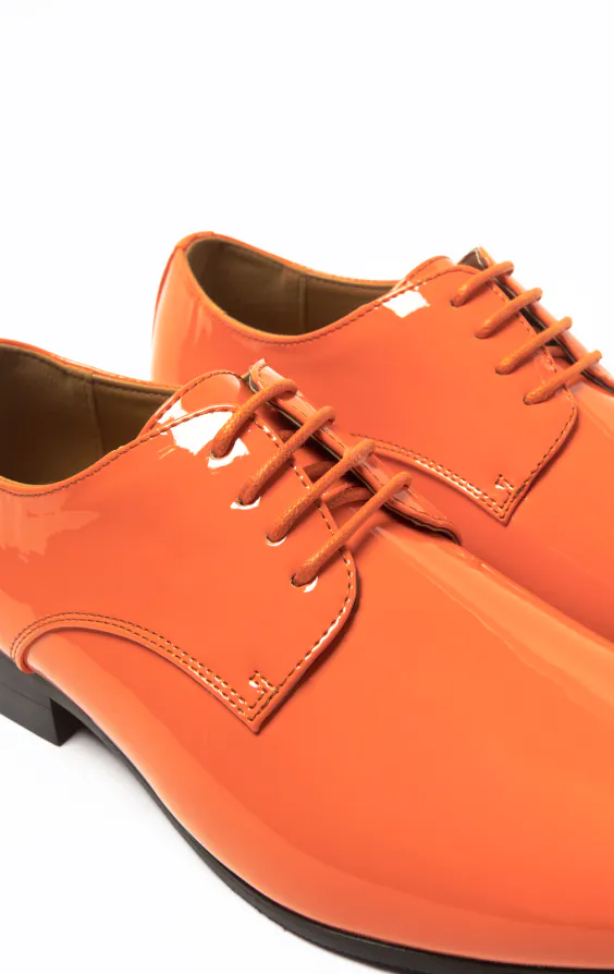 Orange Patent Contemporary Dress Shoes - photo 3