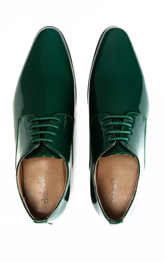 Racing Green Patent Contemporary Dress Shoes | Dobell