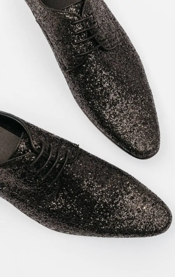 Black sparkly dress shoes 2025