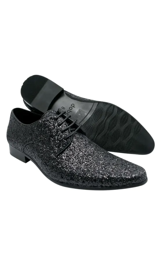 Mens black sequin shoes online