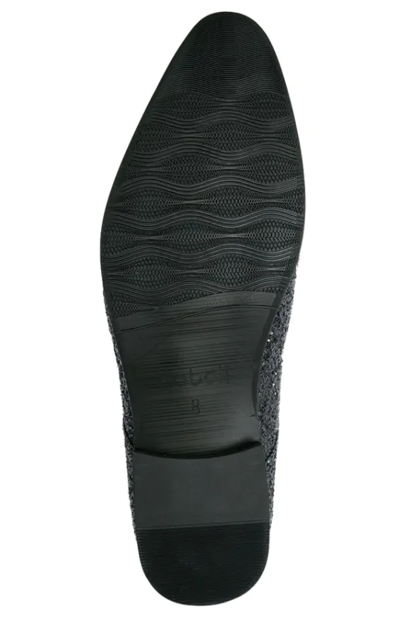 Dobell Black Glitter Shoes