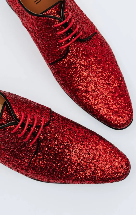 Red glitter dress shoes hot sale
