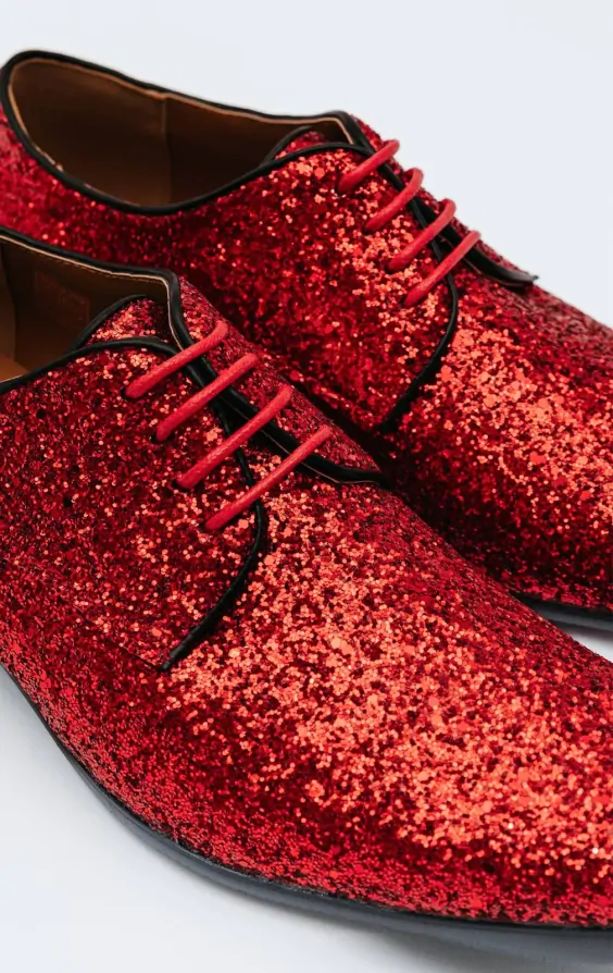 Mens red sparkly shoes discount