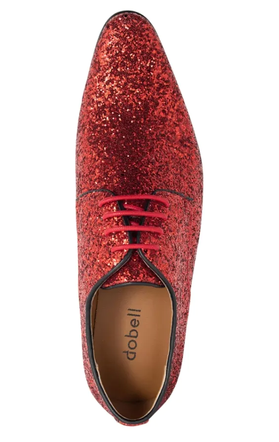 Dobell Red Glitter Shoes