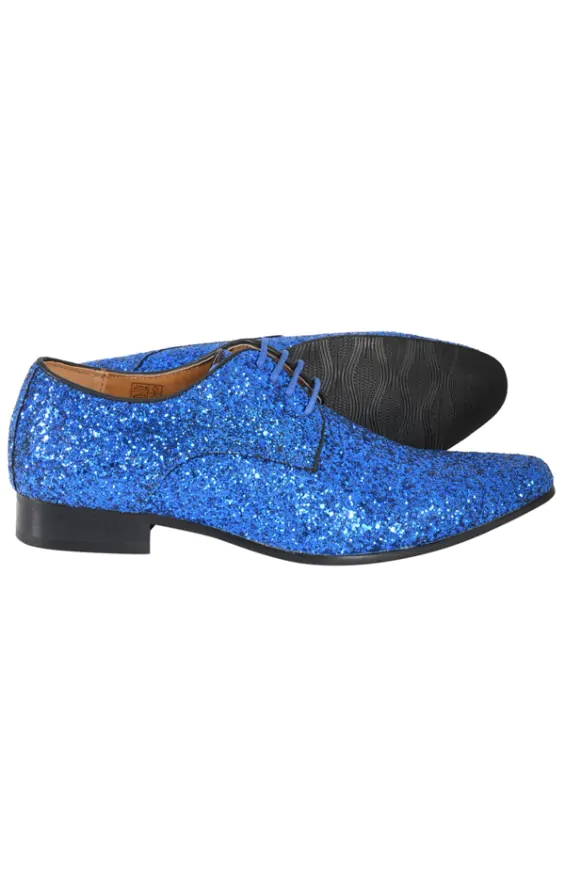 Blue sparkly shoes deals