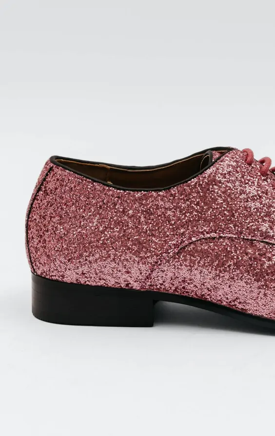 Pink glitter slip on shoes new arrivals